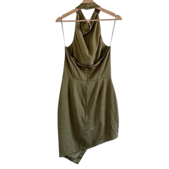Elliatt Camo Dress‎ Women’s Size Medium Mini Halter Cocktail Khaki Olive Green - Picture 5 of 10